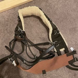 Gently used surcingle and side reins horse size